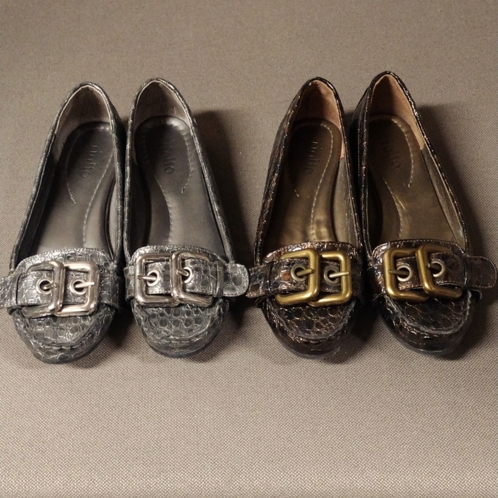 2 pair Rialto reptile shoes